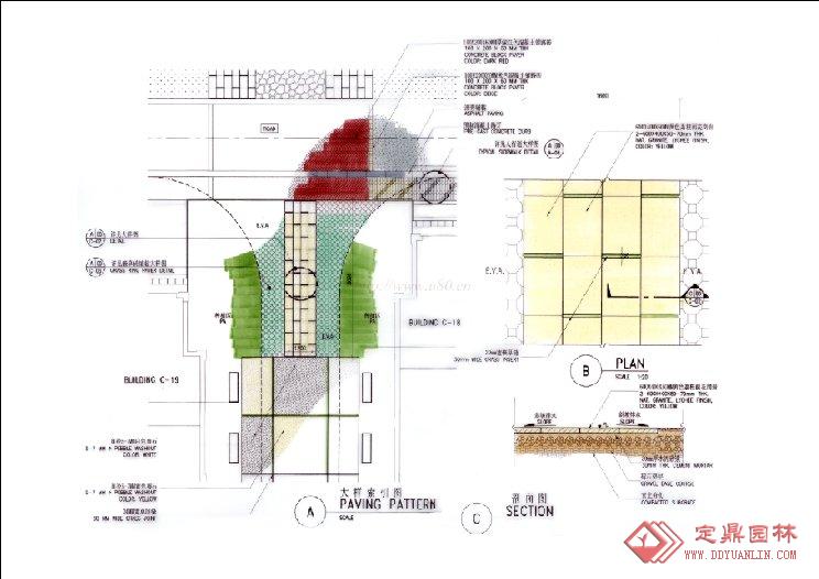 道路节点铺装详图的下载地址,园林节点扩初,地面铺装