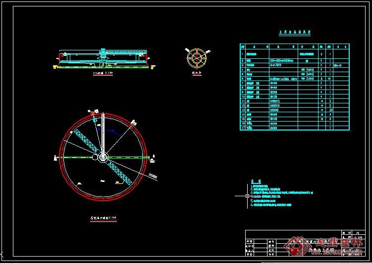 城镇污水处理厂设计cad图纸 厌氧池
