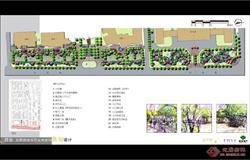 西安某道路绿化带及商业街设计全套图纸