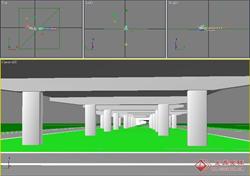 三桥绿化效果图三3D模型