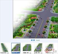 城市道路绿化带效果图