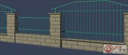 围墙3D模型
