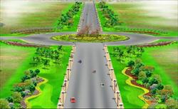 生态园区道路绿化效果图