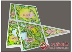 成吉思汗公园总体规划手绘图