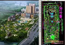 青州国际酒店(五星)设计效果图和总平面CAD图