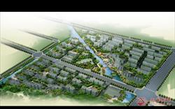 大型住宅小区景观总体规划方案鸟瞰效果图PSD源文件