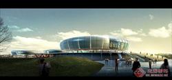 大型体育场馆建筑设计方案效果图PSD源文件