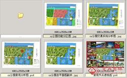 淮安市中央公园总体景观规划方案平面效果图PSD模板