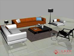 组合沙发（3D模型带材质）