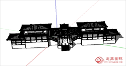 完整古建模型场景SketchUp模型源文件